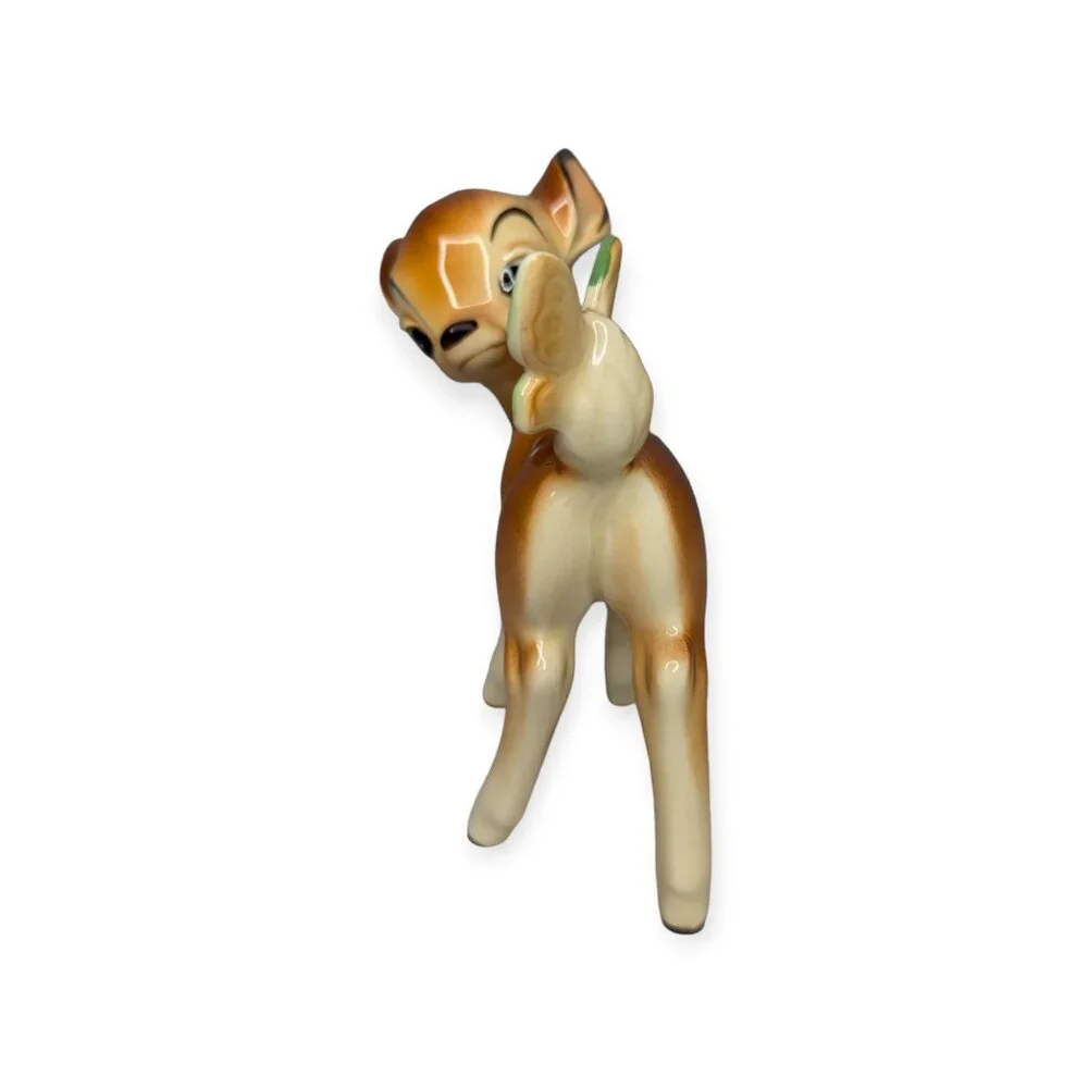 Vintage Walt Disney Productions Bambi w/ Butterfly Figurine Made in Japan